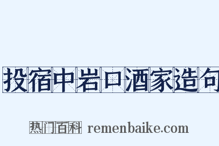 投宿中岩口酒家造句是什么意思的图片